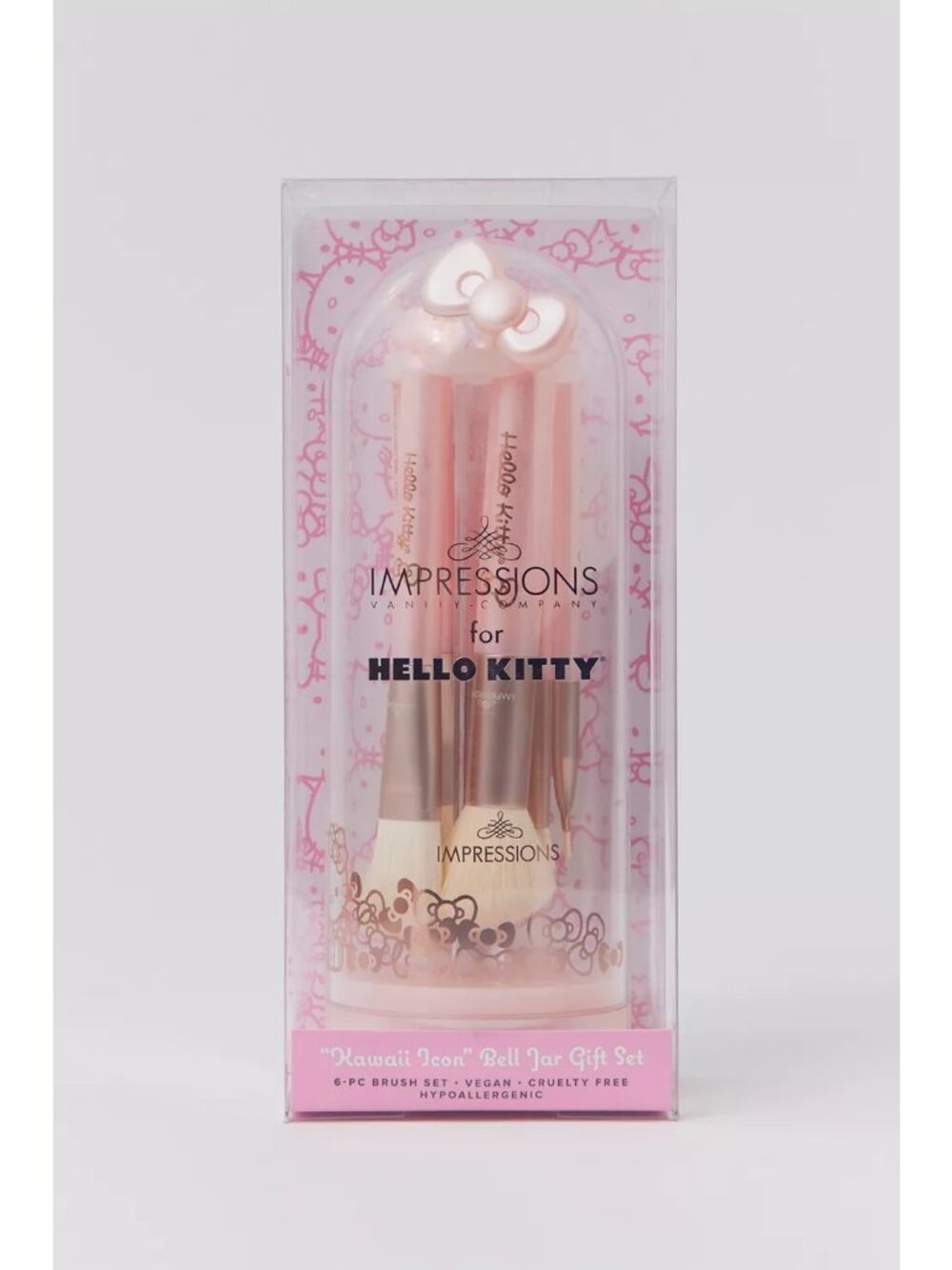 Impressions Vanity Hello Kitty 6‑Piece Makeup Brush Set Pink New in Box
